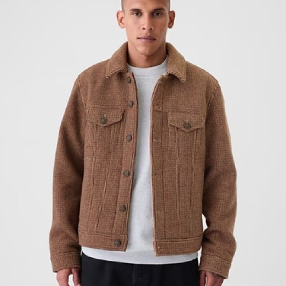 Gap - Wool Houndstooth Trucker Jacket - Size M - New with Tags!